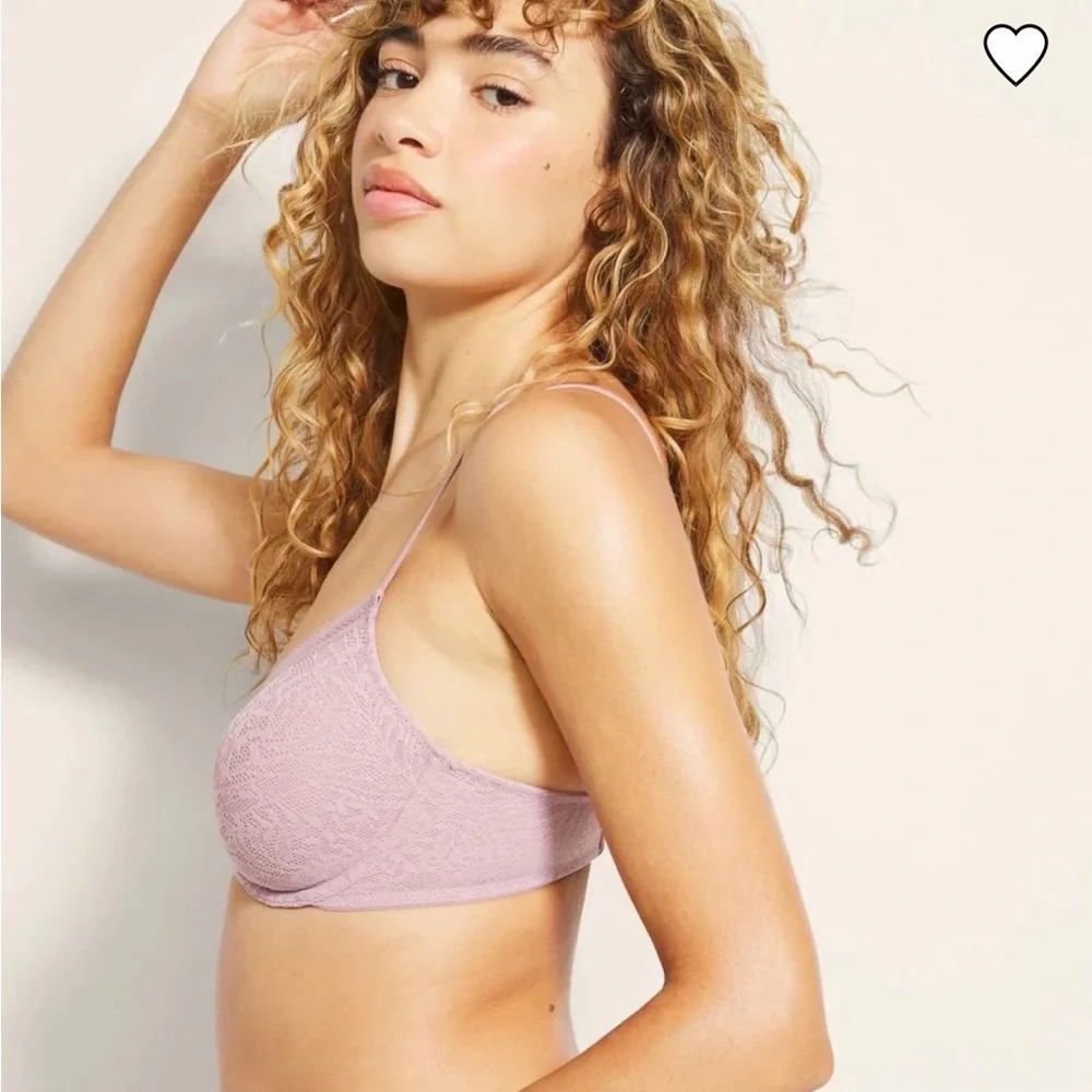 Soma Unlined Elderberry Mauve Lace Perfect‎ Coverage Underwire Bra Sz 36D